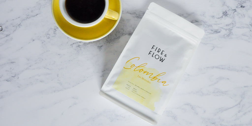 Environmentally friendly coffee packaging Fire & Flow Coffee