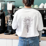 FIRE & FLOW PORTAFILTER T-SHIRT (WHITE)